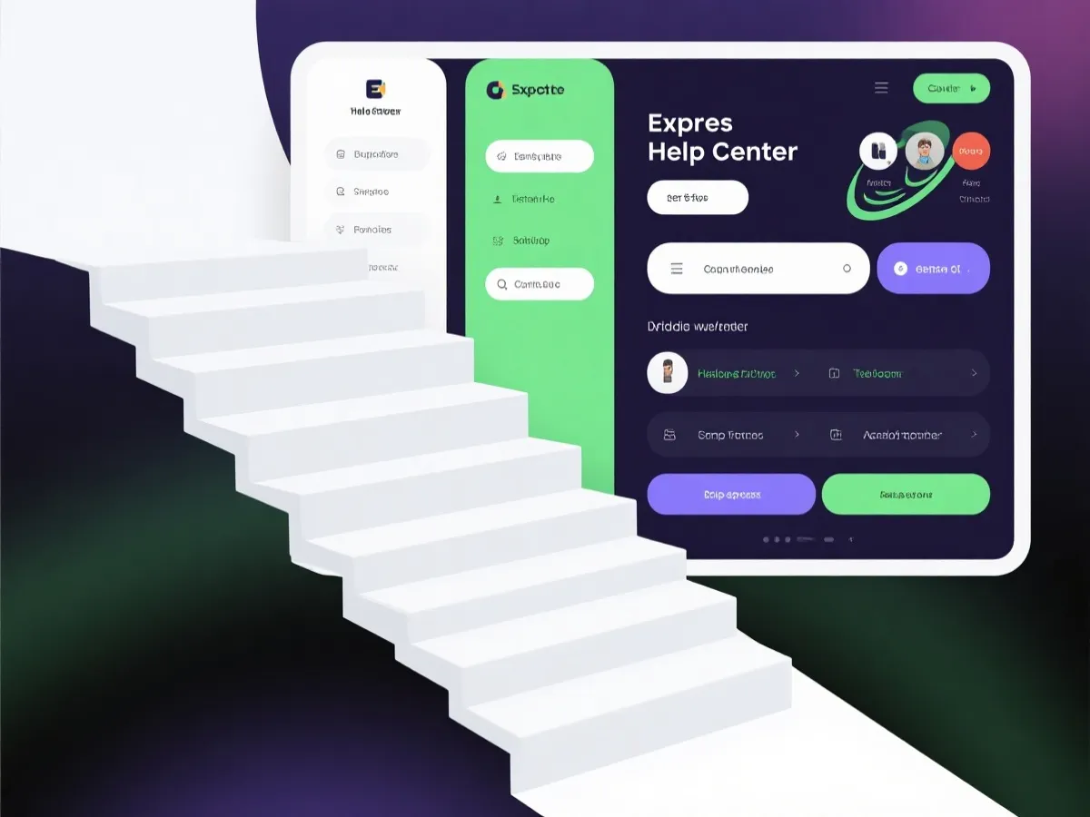 帮助中心与步骤界面示意图